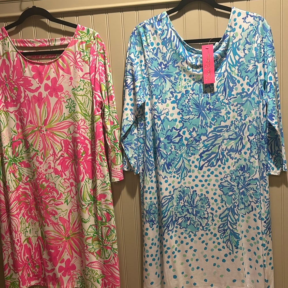 LILLY PULITZER XL Beautiful OPHELIA dress NWT in turquoise, blue and white